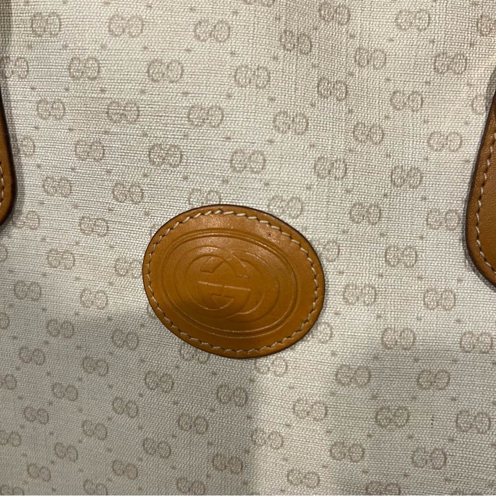 Gucci Beige and Brown Logo Canvas Tote with Matching Wallet - Picture 14 of 16